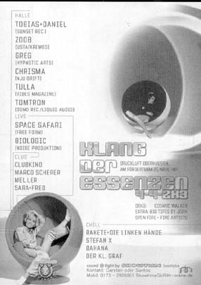Flyer klang der essenzen
