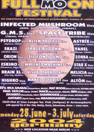 Flyer fullmoon festival 2004/07
