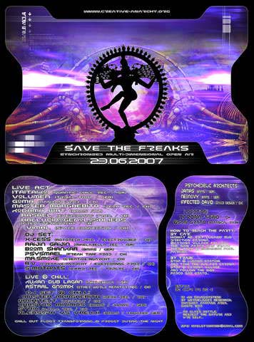 Flyer save the freaks