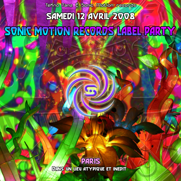 Flyer sonic motion records label party